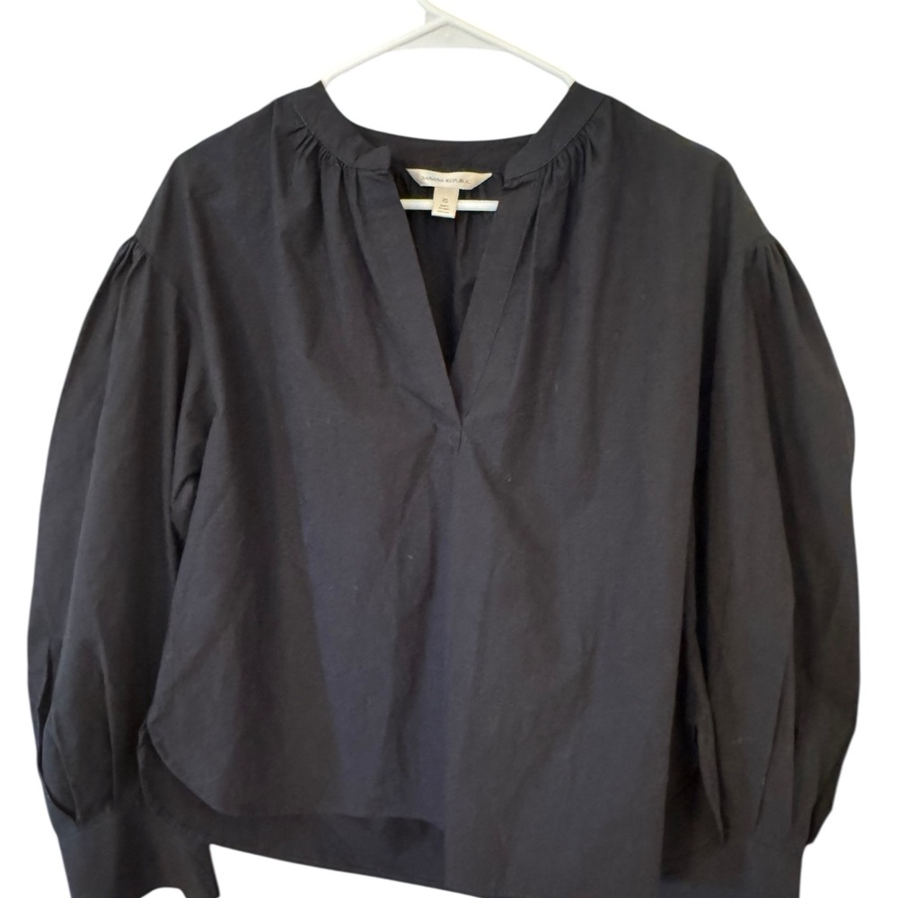 Banana Republic Balloon Sleeve Blouse – Black – Size XS